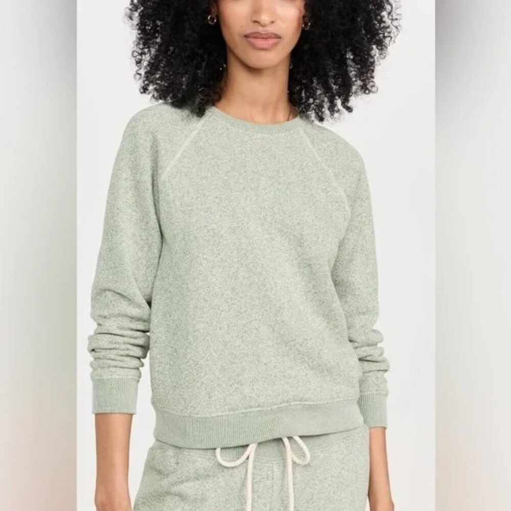 THE GREAT Shrunken Sweatshirt Heathered Bright Pine Sz 0 XS ~ NWT!